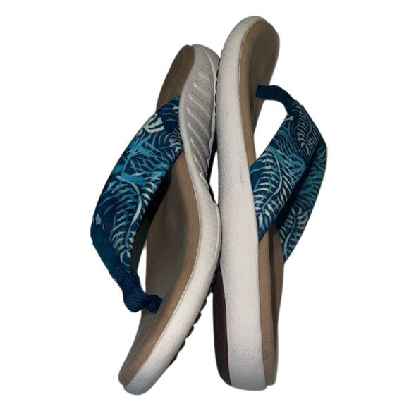 Spenco Victoria Tropical Blue Memory Foam Supportive Sandals Size 7 - Picture 7 of 9